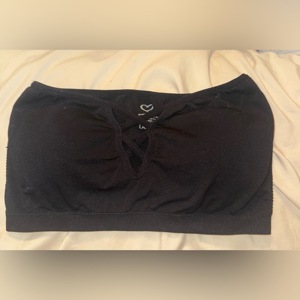 Black Bandeau Bra